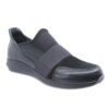 Remake Γυναικεία Δερμάτινα Ανατομικά Sneakers Μαύρα 8233/910 - Lampis Shoes