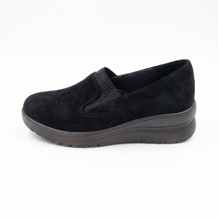 Renta Γυναικεία Loafers Μαύρα KY6565-18 - Lampis Shoes