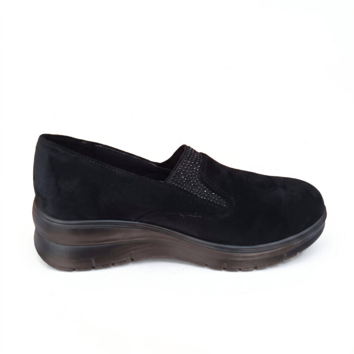 Renta Γυναικεία Loafers Μαύρα KY6565-18 - Lampis Shoes