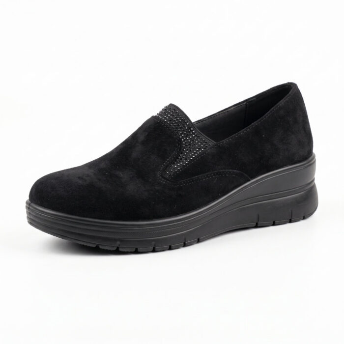Renta Γυναικεία Loafers Μαύρα KY6565-18 - Lampis Shoes