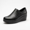 Soft Space Γυναικεία Sneakers Slip-on Mαύρα PA8895 - Lampis Shoes