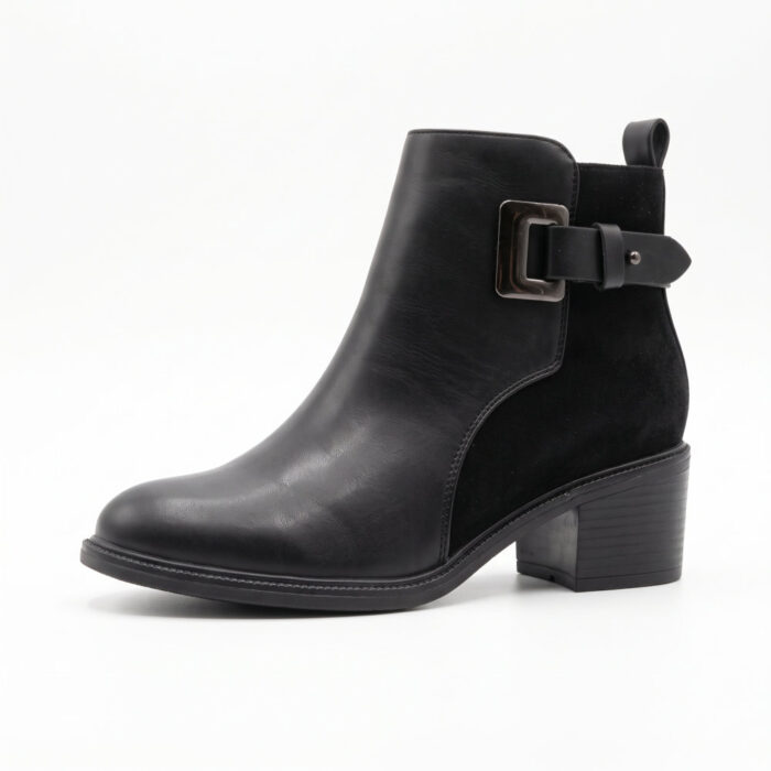 Super Mode Γυναικεία Μποτάκια Μαύρα 1327 - Lampis Shoes