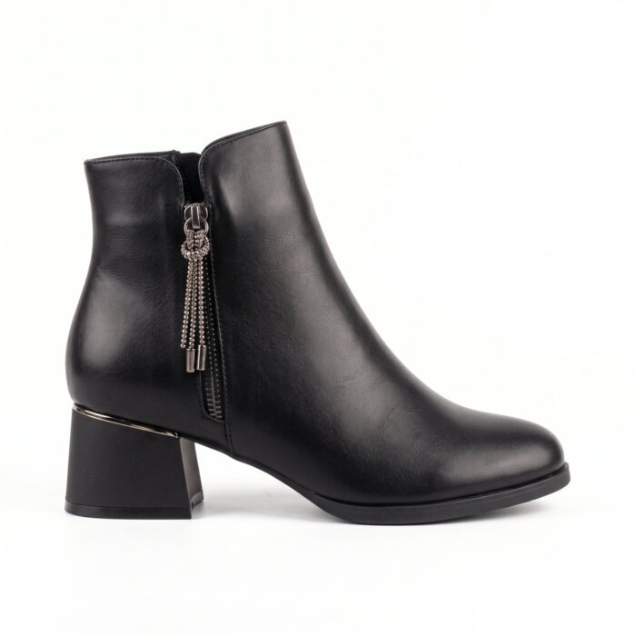 Super Mode Γυναικεία Μποτάκια Μαύρα 22089-13D - Lampis Shoes