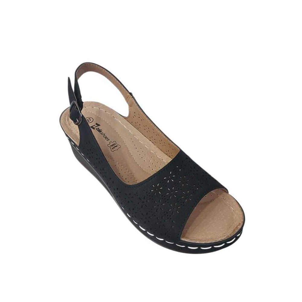 Zak Γυναικείες Πλατφόρμες Μαύρες SD76058 - Lampis Shoes