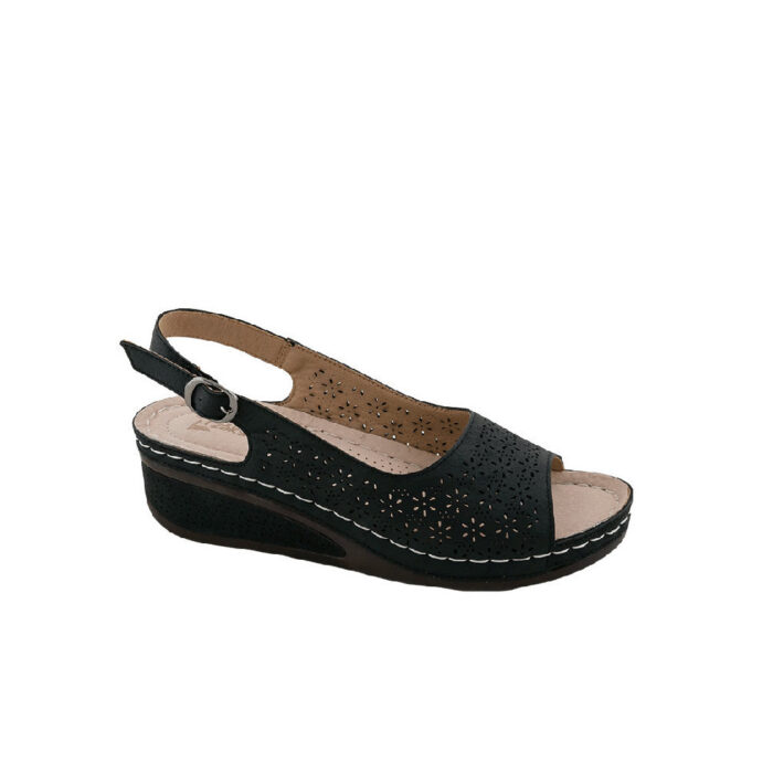 Zak Γυναικείες Πλατφόρμες Μαύρες SD76058 - Lampis Shoes