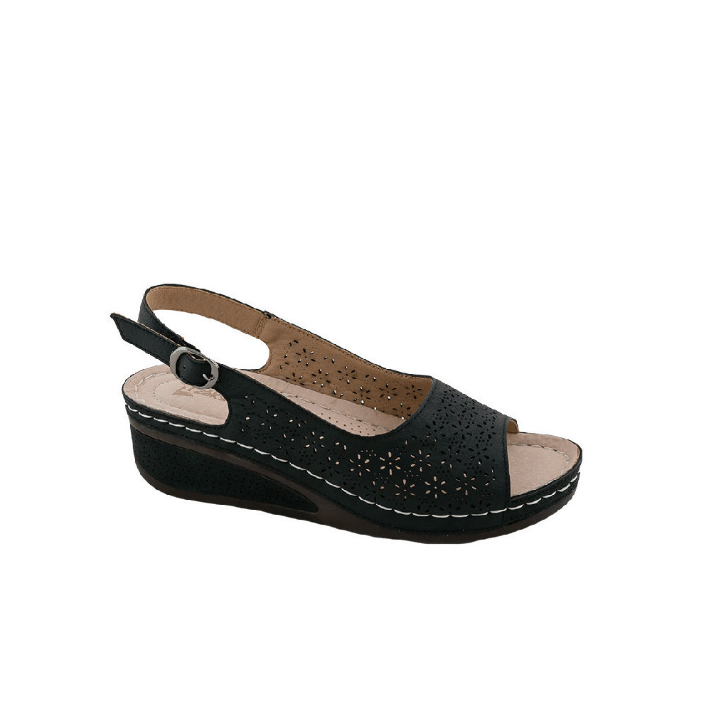 Zak Γυναικείες Πλατφόρμες Μαύρες SD76058 - Lampis Shoes