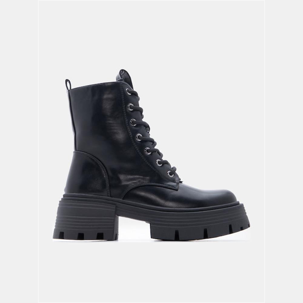 Lampis shoes Γυναικεία Αρβυλάκια Μαύρα με Τρακτερωτή Σόλα 6792-11 - Image 2